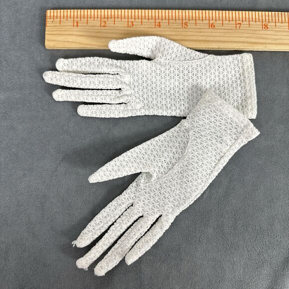 Vintage F W Woolworth Woolworth's Children's Gloves Stretch Nylon White Japan - Picture 1 of 7
